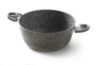 Кастрюля Cuore Di Pietra, диаметр - 24см. Алюминий, клепочное крепление ручек.