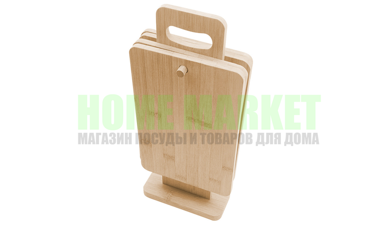 Доски на подставке (бамбук) 22*14*0,8 см. (5-предметов).